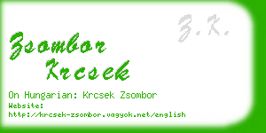 zsombor krcsek business card